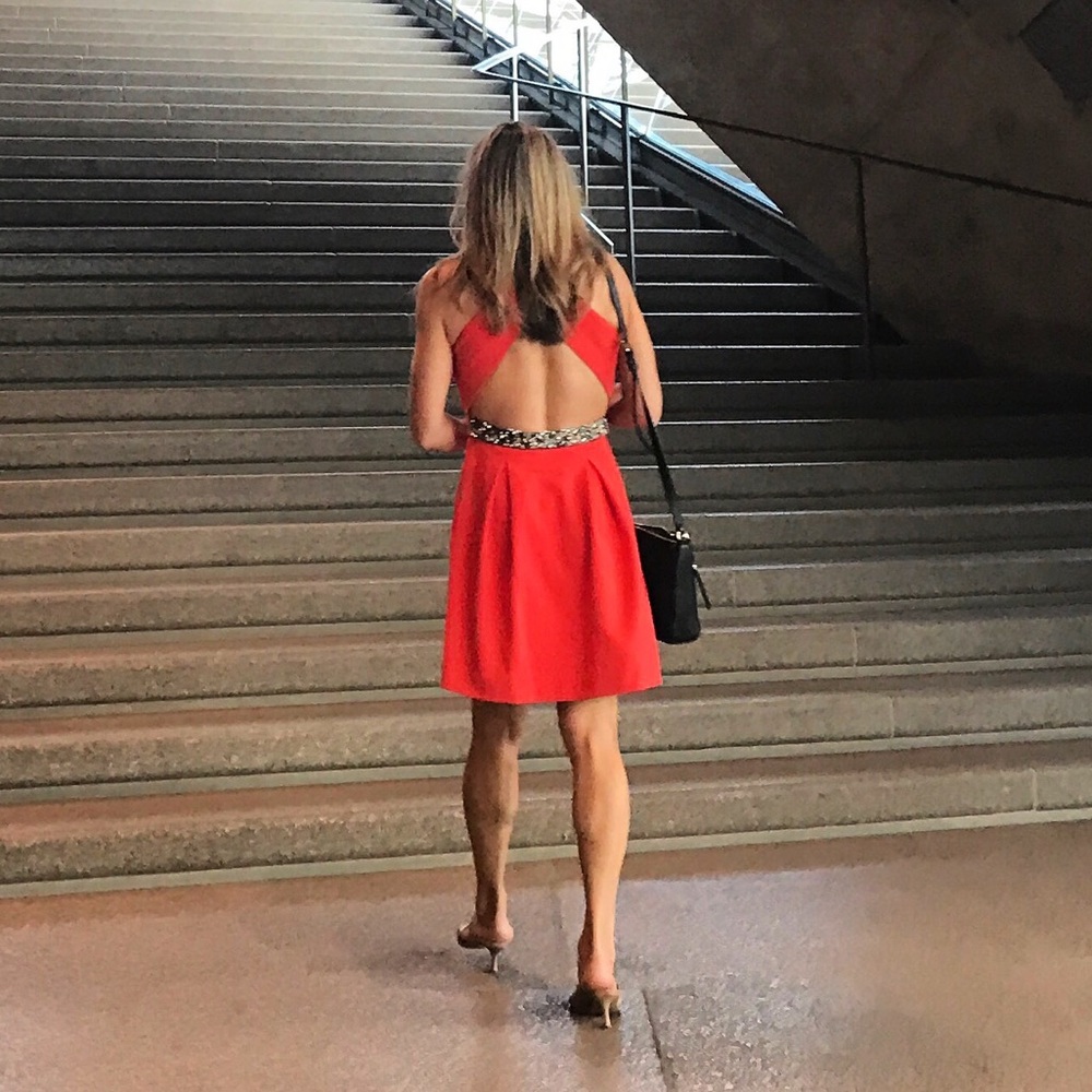 Rachel Roy orange dress